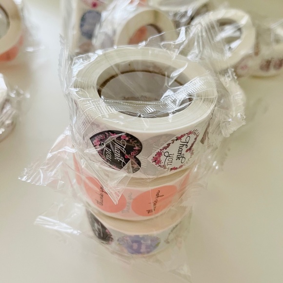 Combo 3 Rolls⭐️1500 Thank You Stickers - Picture 1 of 3